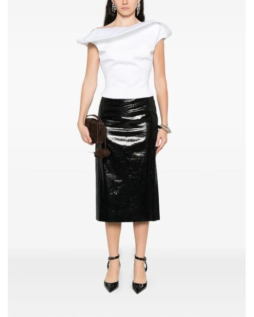 Magda Butrym White Cropped Blouse