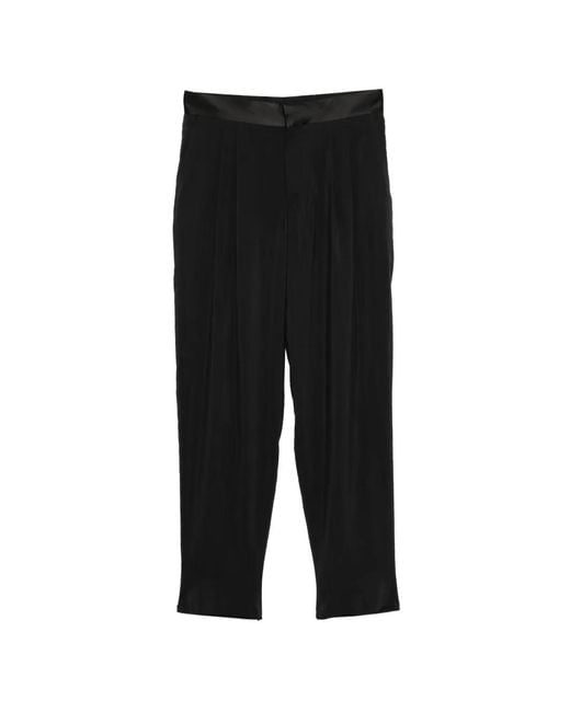 Giorgio Armani Black Satin Trim Trousers for men