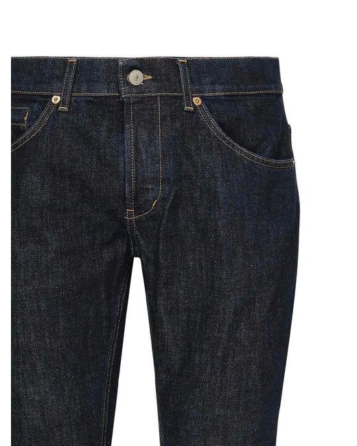 Dondup Blue Five-Pockets Cuffed Jeans for men