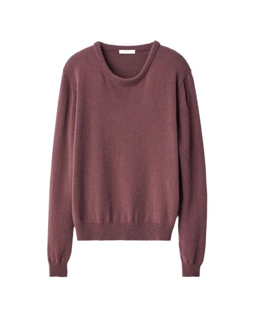 Lemaire Purple Crew-Neck Sweater for men
