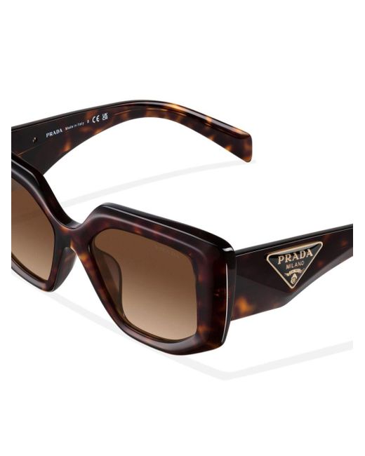 Prada Brown Symbole Oversize-frame Sunglasses