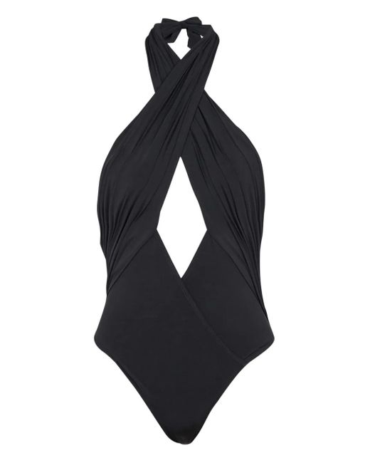 Balmain Blue Halterneck Swimsuit