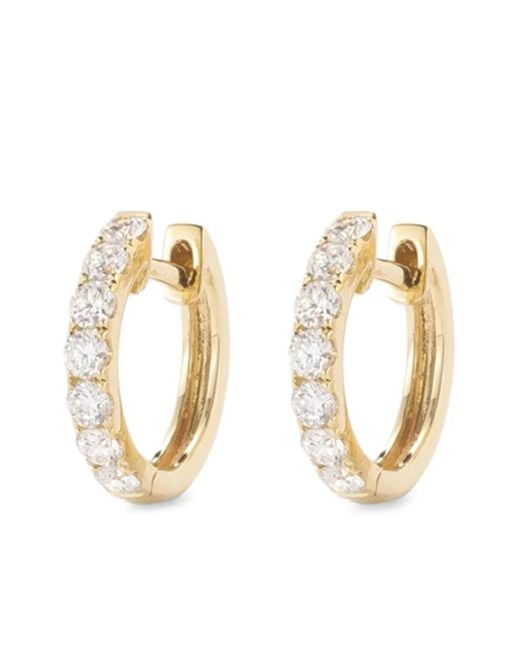 Robinson Pelham Metallic 14K Hoop Diamond Earrings