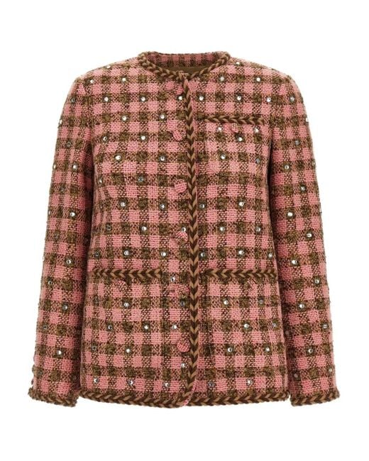 Blazer Con Strass di GIUSEPPE DI MORABITO in Brown