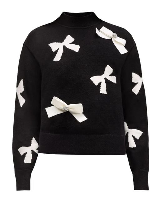Jersey con detalle de lazo Karl Lagerfeld de color Black