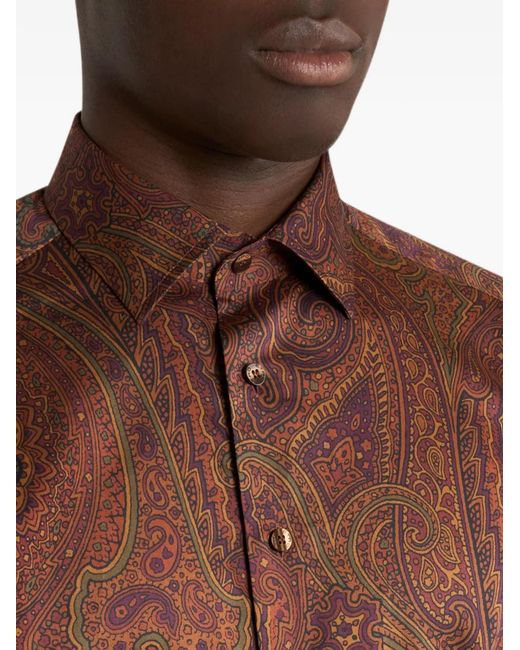 Camicia di Etro in Brown da Uomo
