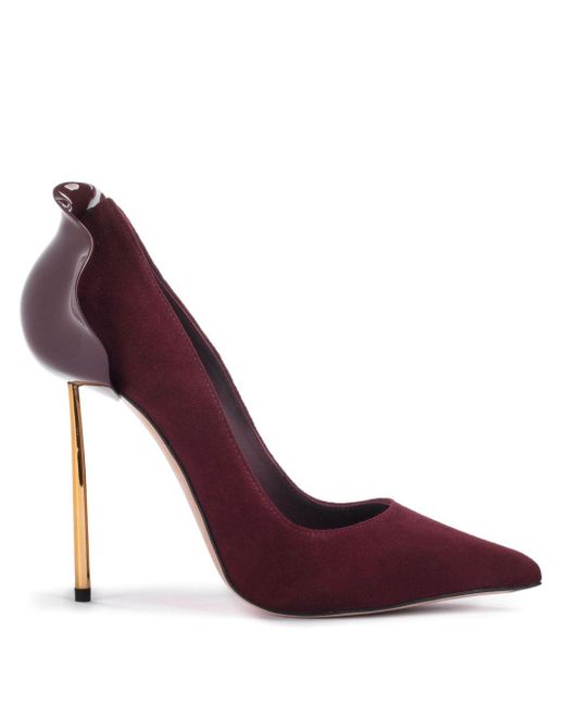 Le Silla Purple Petalo 120Mm Leather Pumps