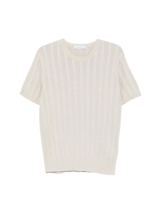 Manuel Ritz White Round-Neck T-Shirt for men