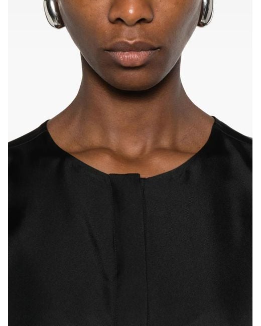 Loulou de Saison Black Round-Neck Long-Sleeve Shirt