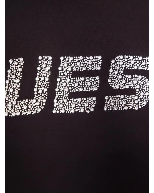 Guess Black Logo-Embellished Sweatshirt