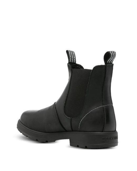 Docksteps Black Pull-Tab Chelsea Boots for men