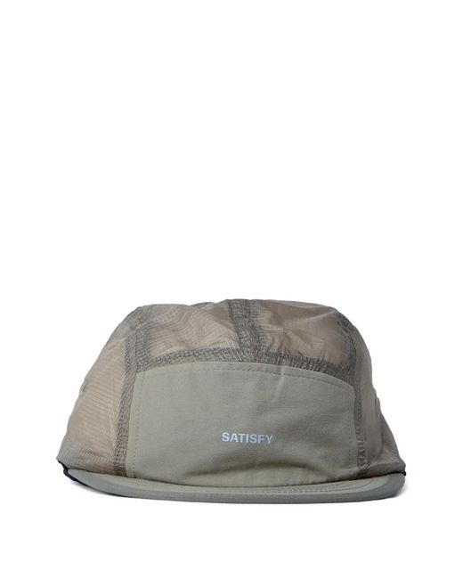 Satisfy Gray Logo-Embroidered Cap for men