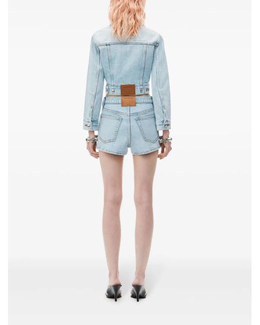 Alexander Wang Blue Mid Rise Strerch Skort