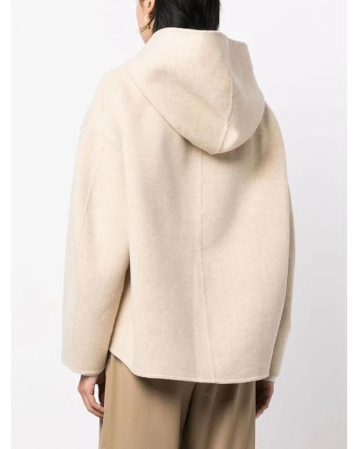 Goen.J Natural Zip-Up Hooded Jacket