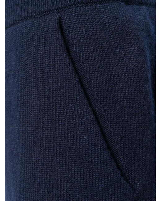 Barrie Blue Flared Knitted Trousers