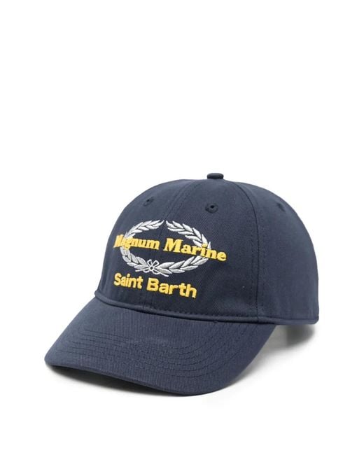Mc2 Saint Barth Blue Baseball N Embroidered Baseball Cap for men