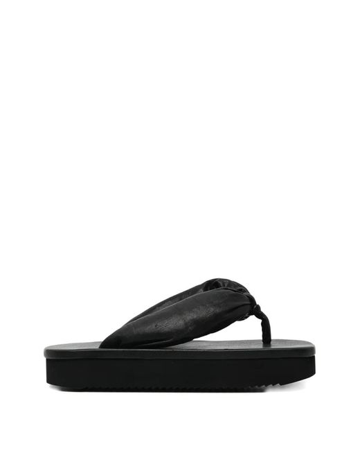 Rick Owens Black Leather Sandals