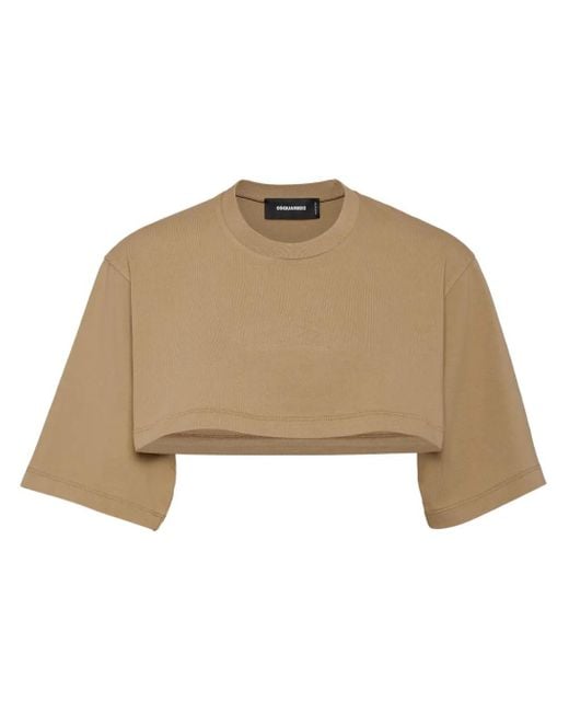 DSquared² Natural Cropped T-Shirt