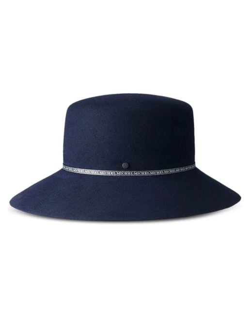 Maison Michel Blue New Kendall Collapsible Hat