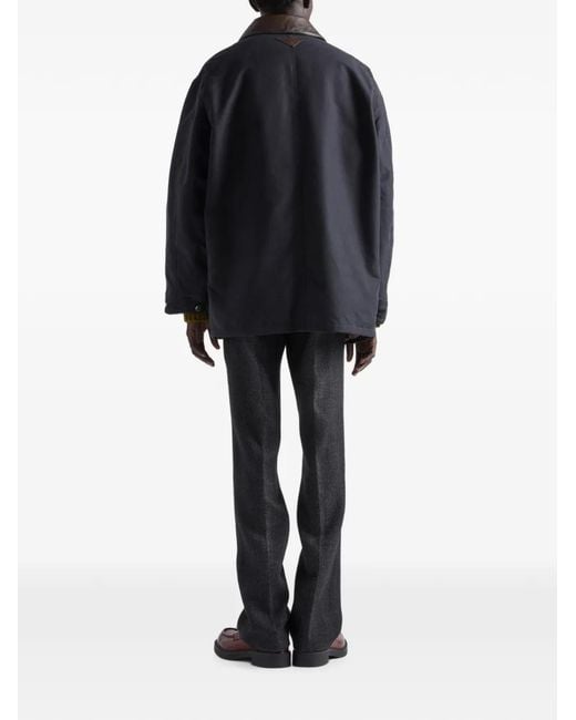 Prada Blue Medium-Weight Technical Cotton Down Jacket for men