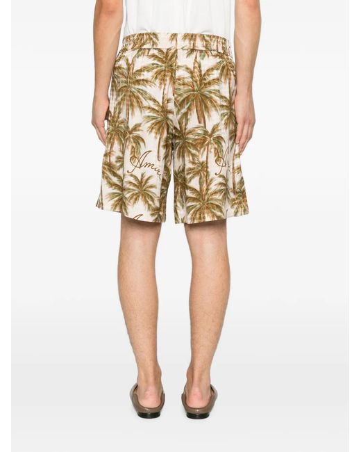Amiri White Logo-Print Shorts for men