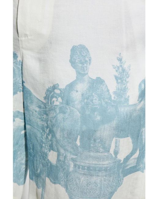 Givenchy Blue Graphic-Print Shorts for men