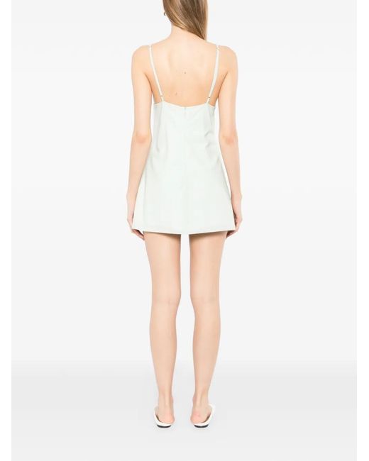 Kiki de Montparnasse White Bow V-Neck Dress