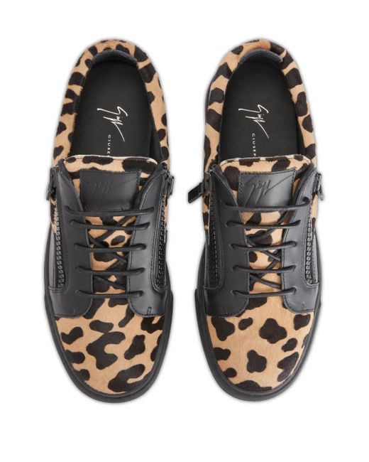 Giuseppe Zanotti Black Frankie Double-Zip Low-Top Sneakers for men