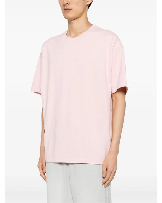 FIVE CM Pink Heart-Patch Cotton T-Shirt for men