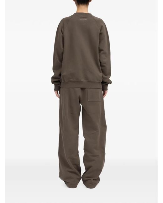 MM6 by Maison Margiela Brown Trompe L'Oeil Numeric-Print Sweatshirt
