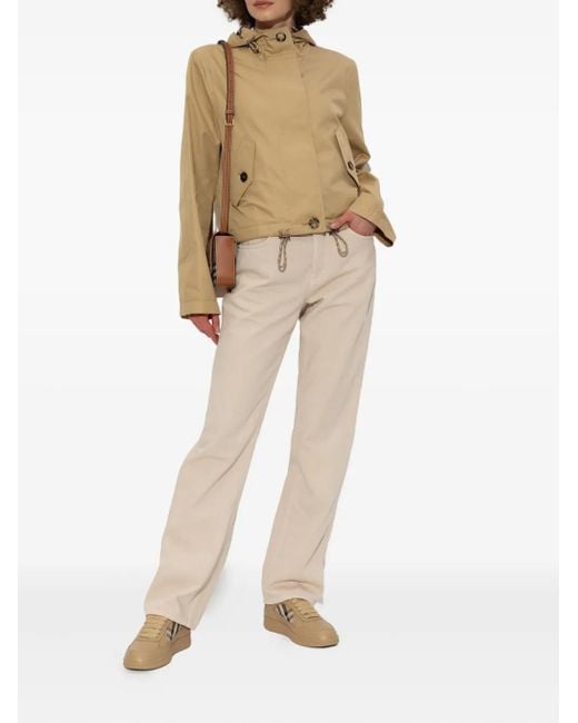 Burberry Brown Terrace Sneakers mit kariertem Einsatz