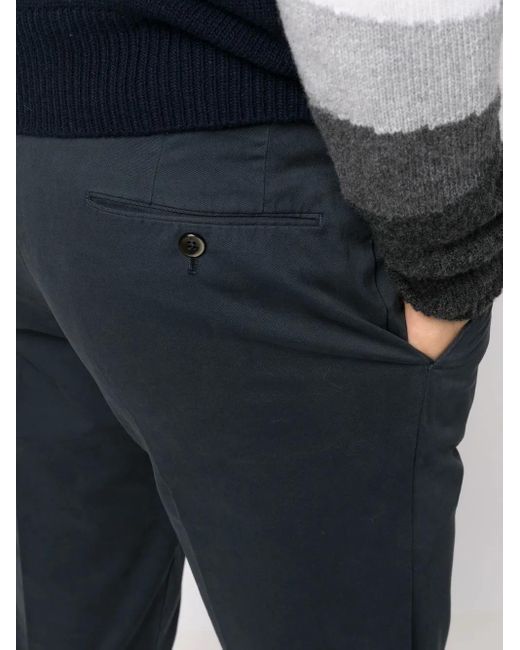 PT Torino Blue Slim-Fit Chino Trousers for men
