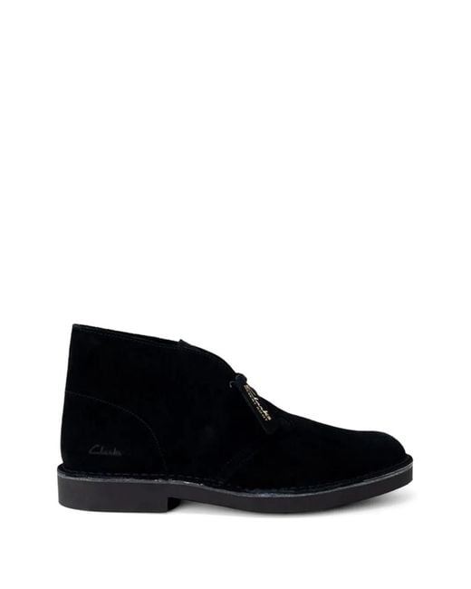 Clarks Black Evo Suede Desert Boots for men
