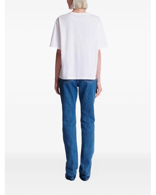 Balmain White Short Sleeves Bulky" T-Shirt Clothing