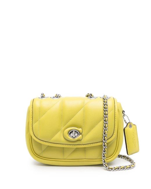 COACH Leather Quilted Crossbody Bag in Green Lyst Australia