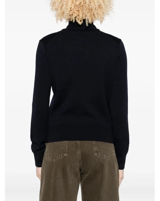 AMI Black Ami De Coeur Turtleneck Sweater
