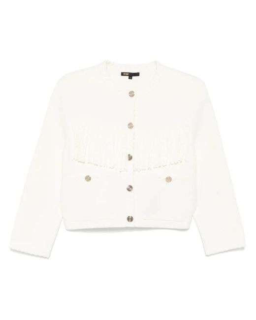 Cappotto Reversibile Con Foulard di Maje in White