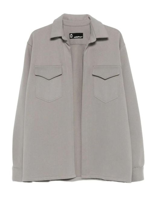 Notrainproof Gray Flap-Pocket Shirt for men