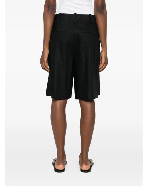 Marc O' Polo Black Belt-Loops Knee-Length Shorts
