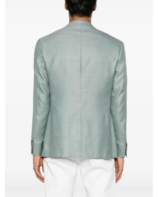 Canali Blue Interwoven Blazer for men