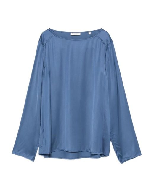Marc O' Polo Blue Boat-Neck Long-Sleeve Top