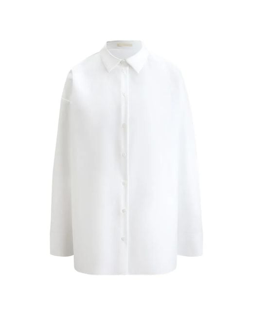12 STOREEZ White Tilda Mercerised Cotton Shirt
