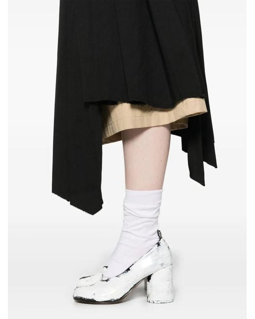 ROKH Black Pleated Midi Skirt