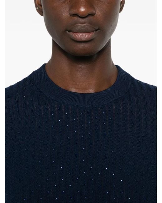 Maje Blue Crew-Neck T-Shirt