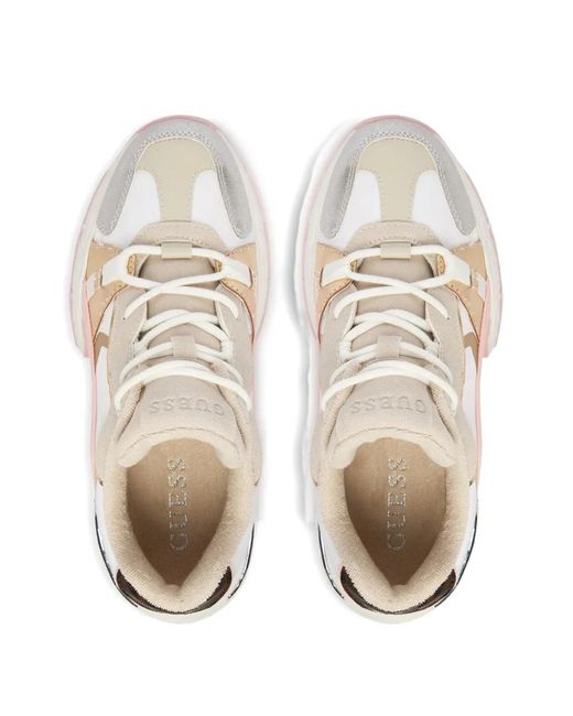 Guess Natural Ciesta Panelled Sneakers