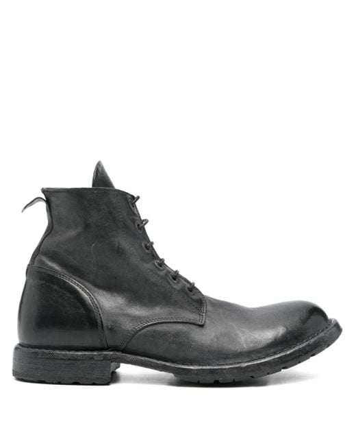 Stivali Stringati di Moma in Black da Uomo
