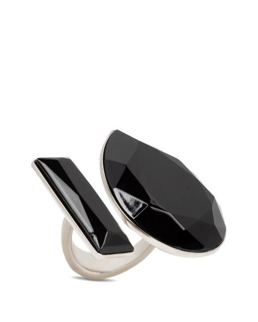 Dries Van Noten Black Open Gem Ring