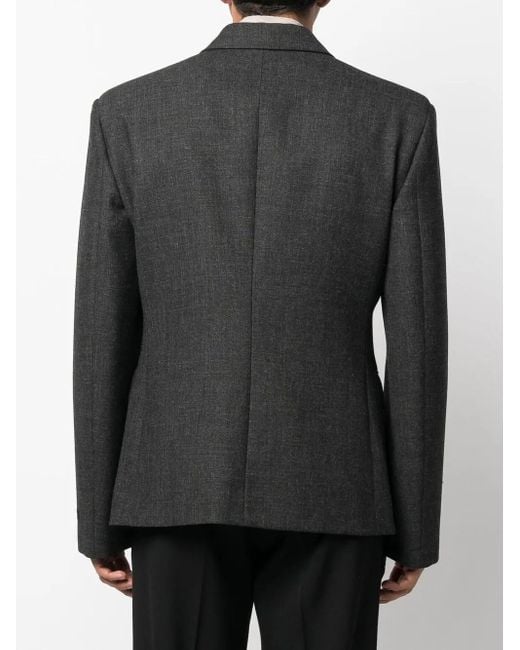 Prada Black Double-Breasted Tailored Blazer for men