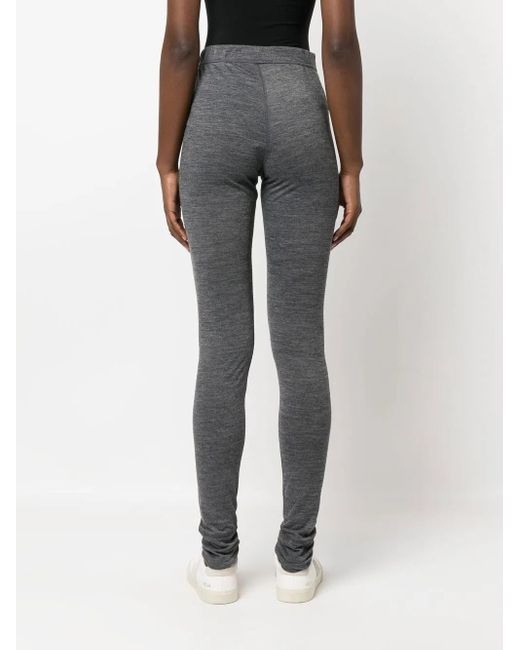 Jil Sander Gray Melange Effect Leggings
