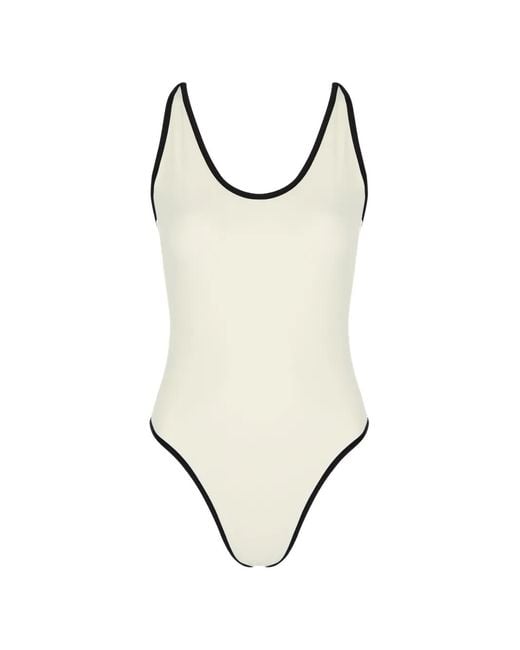 SOLAQUA Natural Swim I Contrast-Trim Swimsuit